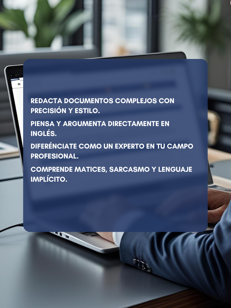redactar documentos complejos con precision y estilo piensa y argumenta directamente en ingles diferenciate como un experto en tu campo profesional comprende matices sarcasm y lenguaje implicito