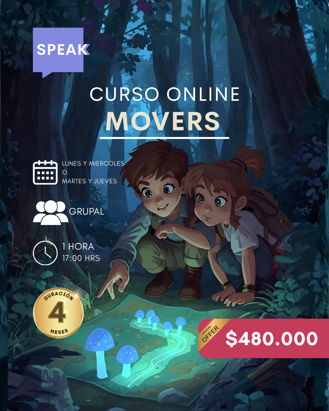 Curso de Inglés Movers Online para Niños | Speak Institute