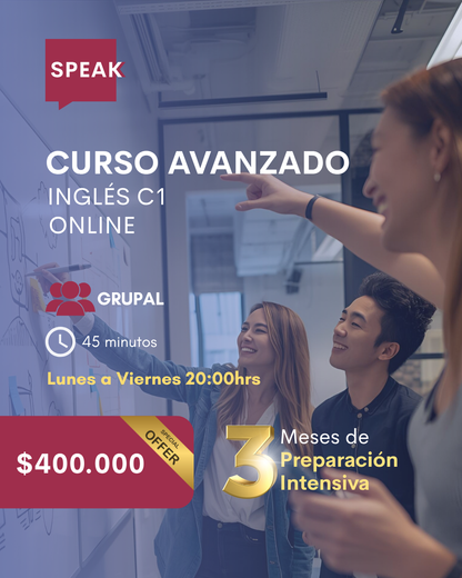 Curso de Inglés C1 Advanced Online Intensivo | Speak Institute