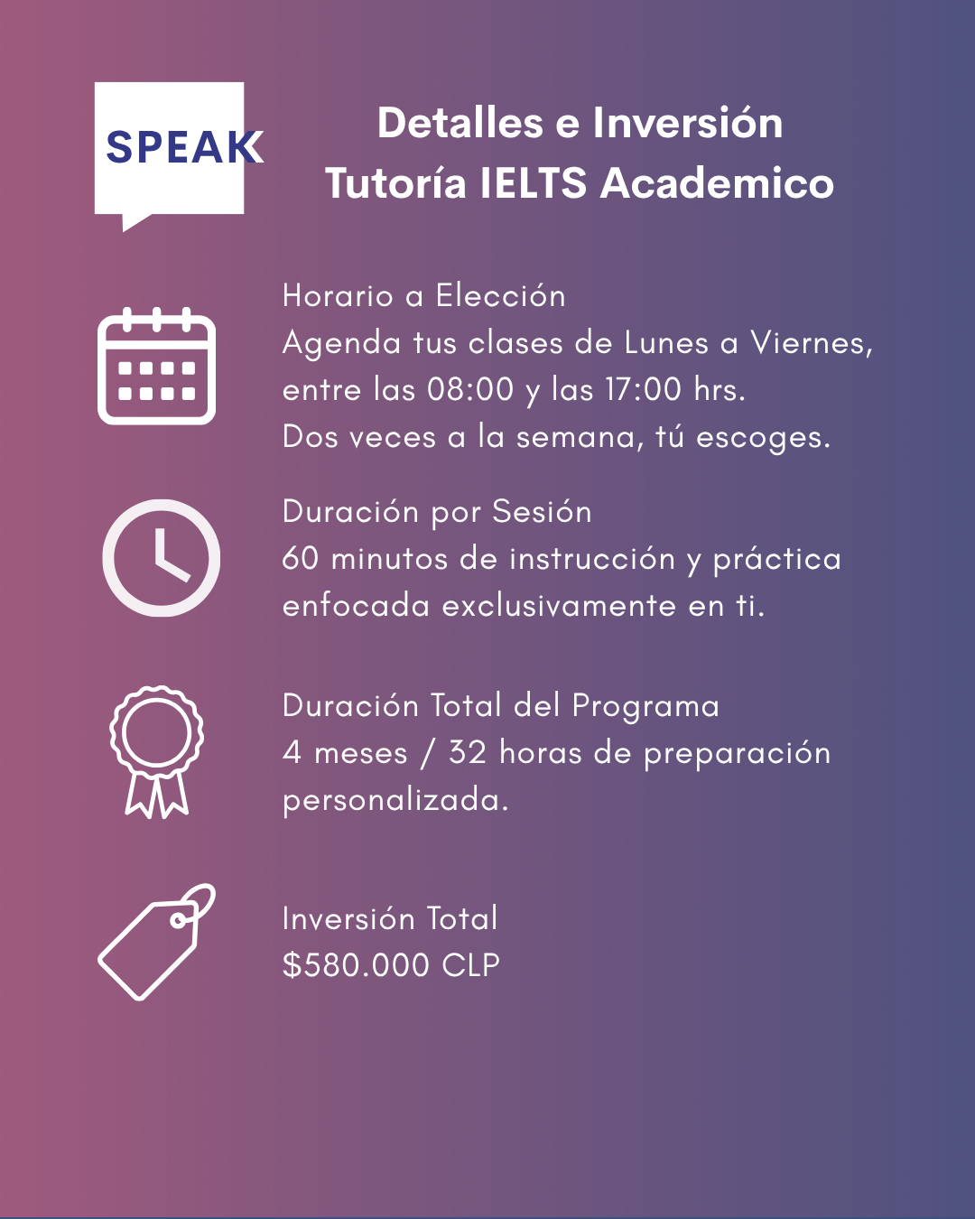 Tutoría IELTS Academico Online Personalizada | Speak Institute