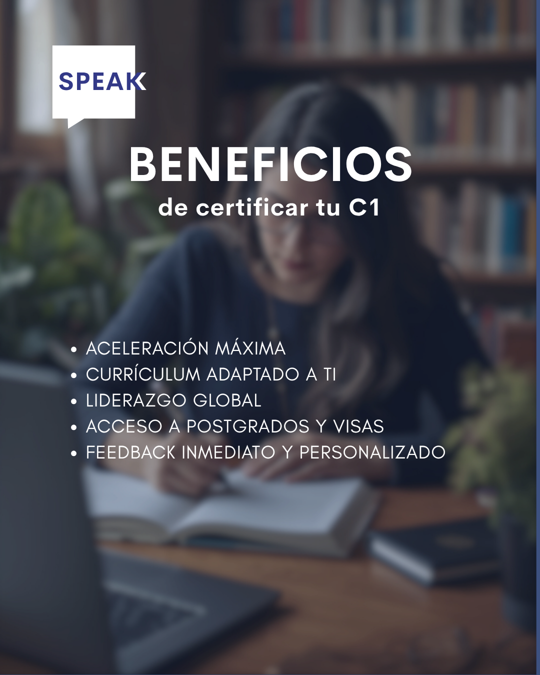 Tutoría de Inglés C1 Advanced Online Personalizada | Speak Institute