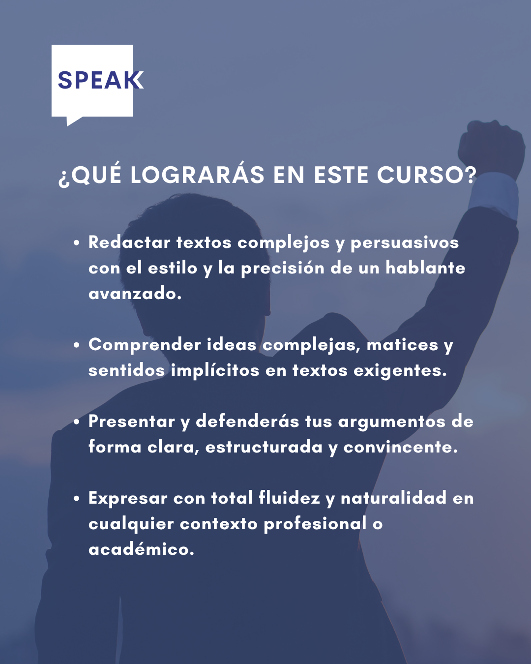 Tutoría de Inglés C1 Advanced Online Personalizada | Speak Institute
