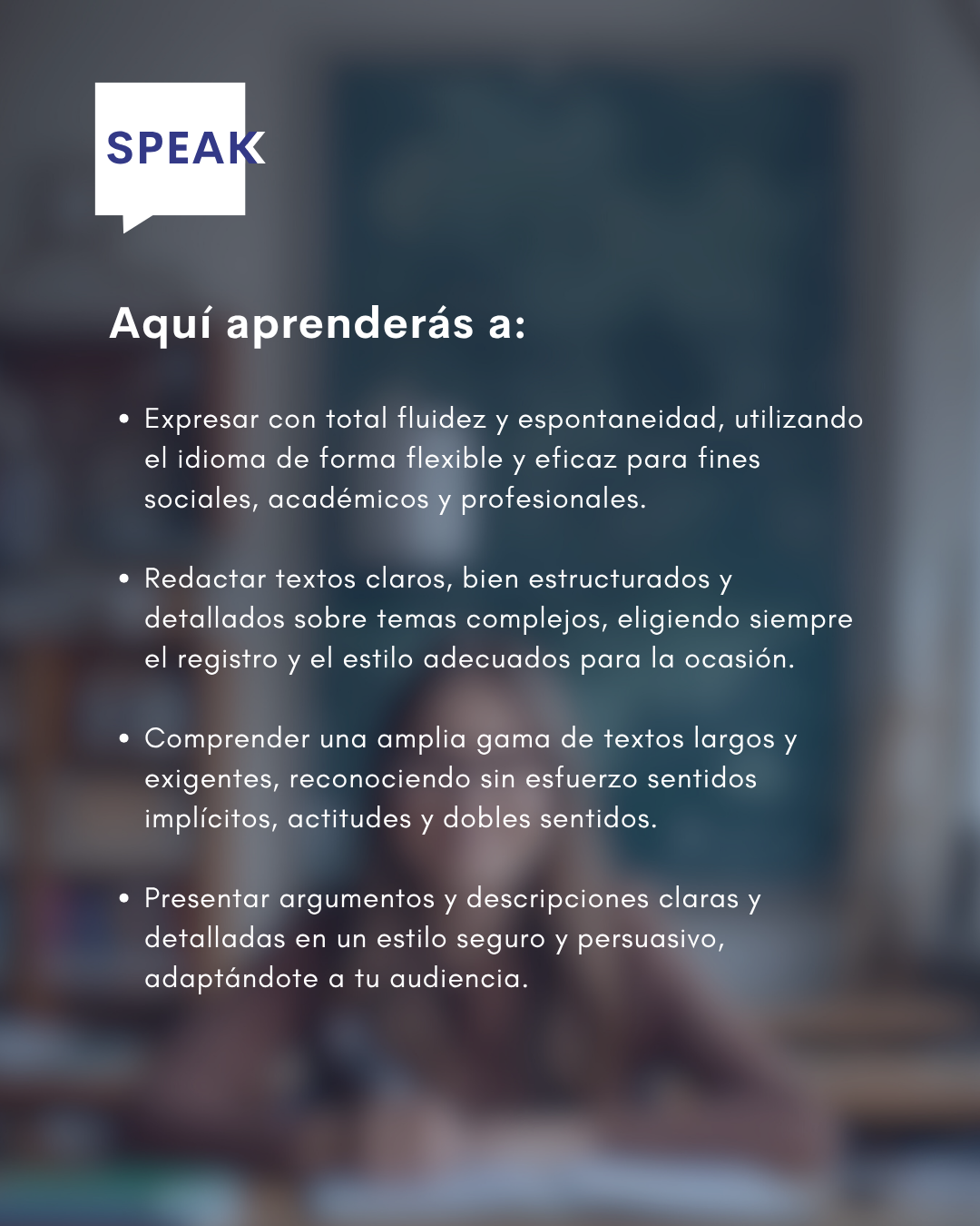 Curso de Inglés C1 Advanced Online Intensivo | Speak Institute